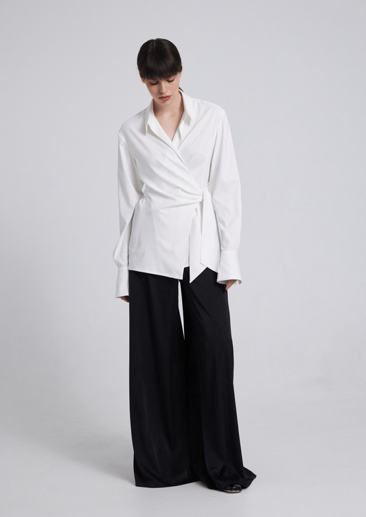 WRAP OVER TIE FRONT SHIRT STYLE CO-ORD SET