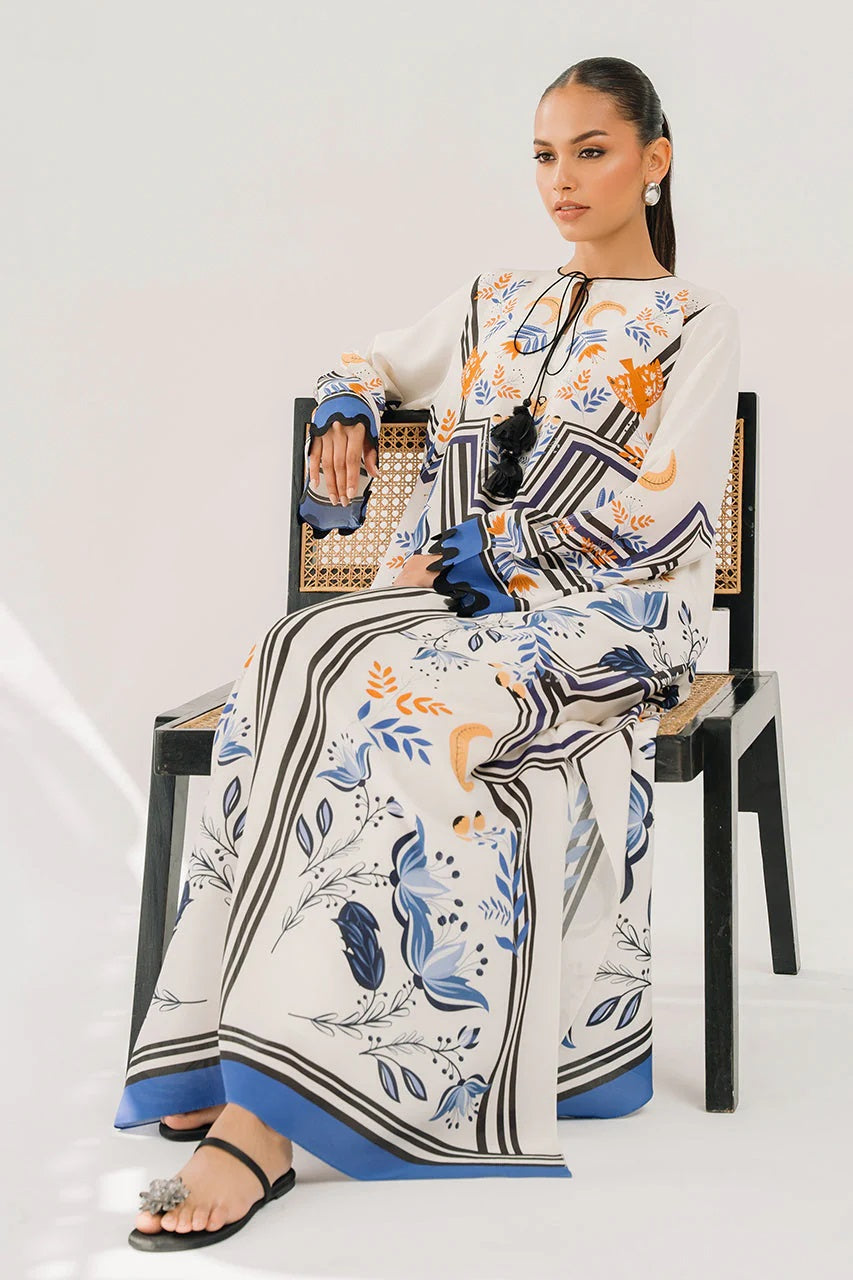 Verdant Leafy Print Kaftan