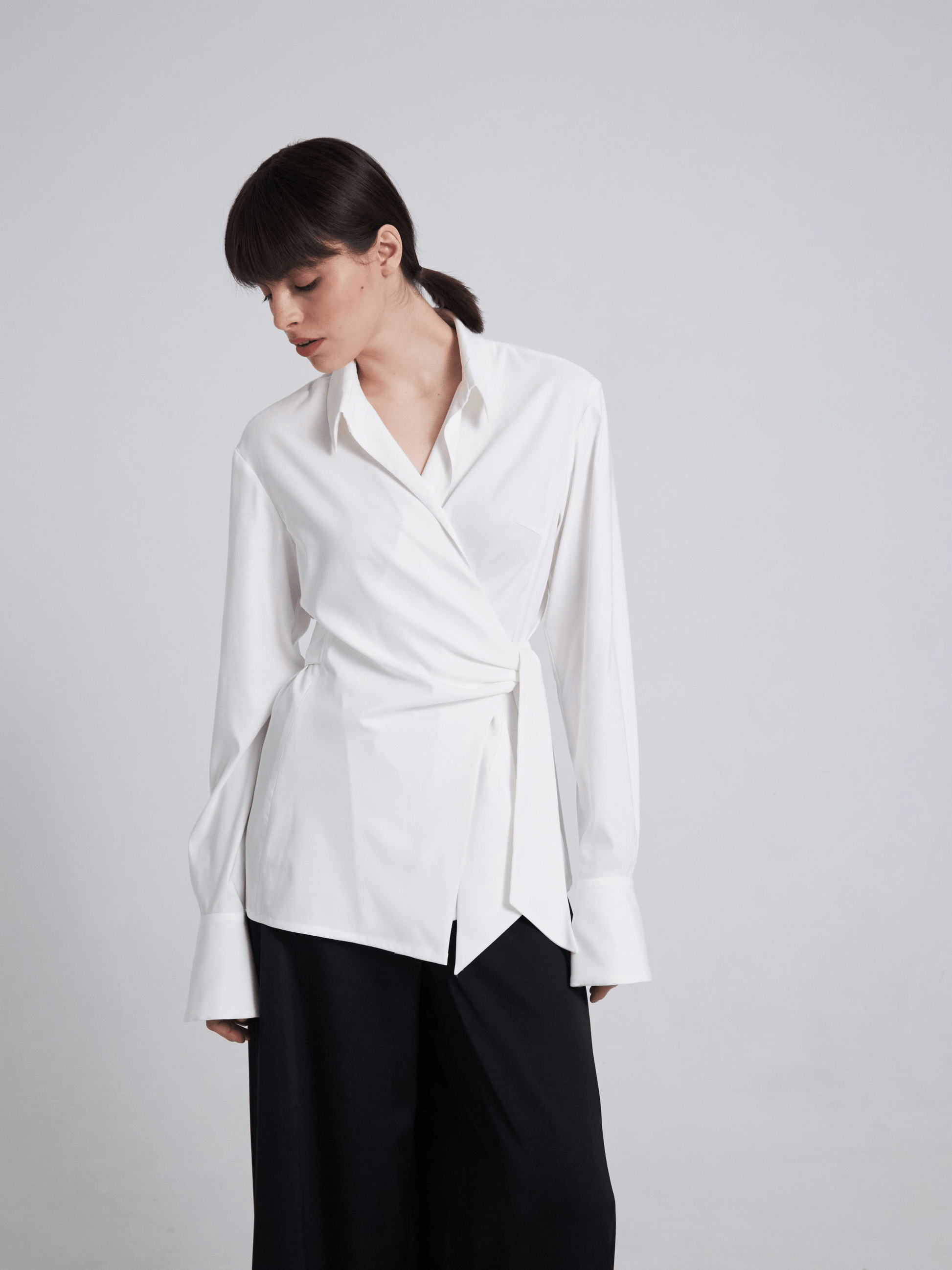 WRAP OVER TIE FRONT SHIRT STYLE CO-ORD SET